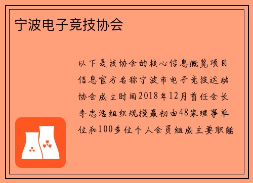 宁波电子竞技协会